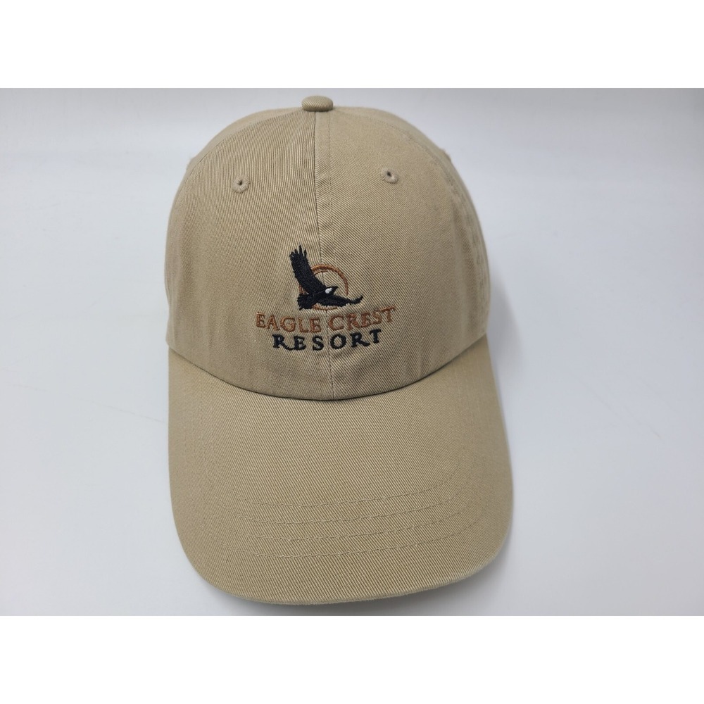 Eagle Crest Resort Golf Course Strapback Adjustable (Fits Small) Hat Cap Brown